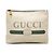 Clutch Gucci in pelle bianca con logo Gucci Bianco Bianco sporco