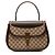 Gucci Handtasche aus beigem GG Canvas mit Tragegriff