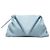 Clutch angular BV Trine de piel azul Bottega Veneta Azul claro