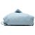 Clutch angular BV Trine de piel azul Bottega Veneta Azul claro - vista 3