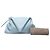 Clutch angular BV Trine de piel azul Bottega Veneta Azul claro - vista 7