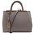 Fendi 2Jours 2-Way Handtasche aus grauem Leder