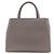 Fendi 2Jours 2-Way Handtasche aus grauem Leder - Ansicht 2
