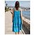 Twin Set by Simona Barbieri Blaues Baumwollkleid mit Spitze - Ansicht 3