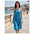 Twin Set by Simona Barbieri Blaues Baumwollkleid mit Spitze - Ansicht 4
