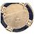 Spilla rotonda Chanel Cruise Line Coco Mark Blu D'oro - vista 3