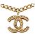 Chanel Coco Mark Chain Anhänger Halskette Golden - Ansicht 2