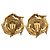 Orecchini a clip Yves Saint Laurent Vintage Stile Barocco Blu D'oro - vista 2