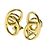 Autre Marque Pendientes Double Loop de Tiffany & Co. en oro amarillo de 18K