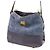 Borsa Tote 2-Way Miu Miu MIU Madras in pelle x denim Blu navy - vista 10