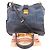 Borsa Tote 2-Way Miu Miu MIU Madras in pelle x denim Blu navy - vista 16