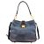 Borsa Tote 2-Way Miu Miu MIU Madras in pelle x denim Blu navy - vista 2