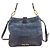 Borsa Tote 2-Way Miu Miu MIU Madras in pelle x denim Blu navy - vista 4