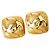 Chanel Coco Mark Vintage Quadratische Clip-Ohrringe Golden