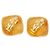 Chanel Coco Mark Vintage Quadratische Clip-Ohrringe Golden - Ansicht 2