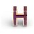 Hermès NUOVO PENDENTE HERMES POP H LACCA VIOLET GRENAT FINITION METALLO DORATO Porpora - vista 2