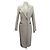 LANVIN LANGMANTEL TAILLIERT ROHE KANTEN 36 S SYNTHETIK GRAU