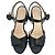Sandali con platform Prada in pelle verniciata nera con effetto coccodrillo e cinturini incrociati Nero - vista 5
