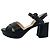 Sandali con platform Prada in pelle verniciata nera con effetto coccodrillo e cinturini incrociati Nero - vista 7
