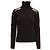 Burberry Rollkragenpullover mit Karomuster aus schwarzer Merinowolle