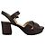 Prada Block Heels mit Überkreuz-Design aus braunem Leder