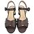 Prada Block Heels mit Überkreuz-Design aus braunem Leder - Ansicht 3