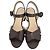 Prada Block Heels mit Überkreuz-Design aus braunem Leder - Ansicht 6