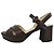 Prada Block Heels mit Überkreuz-Design aus braunem Leder - Ansicht 8