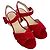 Prada Block Heels mit Überkreuz-Design aus rotem Wildleder - Ansicht 5