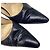 Décolleté Slingback Manolo Blahnik in pelle nera Stampa python - vista 12