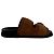 Sandali slide a doppia fascia Ganni in camoscio marrone Rosso