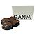 Sandali slide a doppia fascia Ganni in camoscio marrone Rosso - vista 16