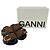 Sandali slide a doppia fascia Ganni in camoscio marrone Rosso - vista 17