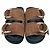Sandali slide a doppia fascia Ganni in camoscio marrone Rosso - vista 3
