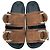 Sandali slide a doppia fascia Ganni in camoscio marrone Rosso - vista 4