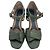 Tacchi a blocco Marni in pelle olive green Verde Verde oliva - vista 3