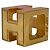 Hermès Hermes Cage d'H H-Cube Halskette Golden Orange - Ansicht 7