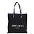 Jimmy Choo Logo Canvas Tote Bag Schwarz