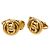 Chanel Coco Mark Round Motif Clip-Ohrringe Golden