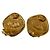 Orecchini a clip Chanel Cambon Plate Gold D'oro - vista 4