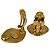 Orecchini a clip Chanel Cambon Plate Gold D'oro - vista 5