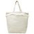 Sac de plage Chanel Coco Mark à franges Blanc Écru