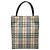 Mini borsa tote Burberry Nova Check Nero Beige