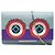 Borsa a tracolla portafoglio Fendi Monster Bugs Chain Marrone Multicolore