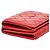 Cartera tri-fold de piel roja Bottega Veneta - vista 5