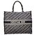 Borsa Book Tote Christian Dior Dior Oblique Blu navy
