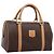 Céline Celine Boston Triomphe XL Coated Canvas Small Castaño