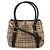 Bolso Tote/Hombro Burberry Nova Check Negro Beige Burdeos Marrón oscuro