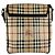 Borsa a tracolla Burberry in pelle PVC beige e marrone - vista 3