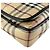 Borsa a tracolla Burberry in pelle PVC beige e marrone - vista 9